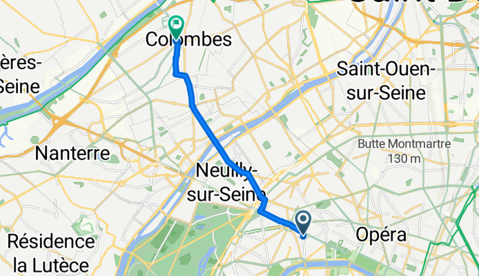 Avenue George V, Paris à Rue Gabriel Péri, Colombes