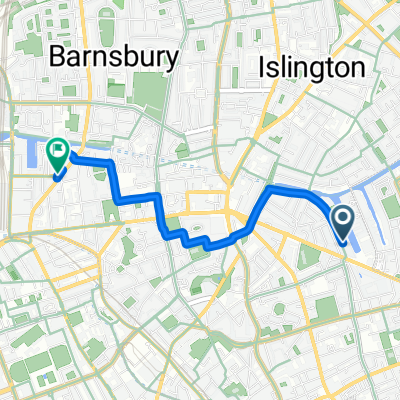 Graham Street, London to Wharfdale Road, London