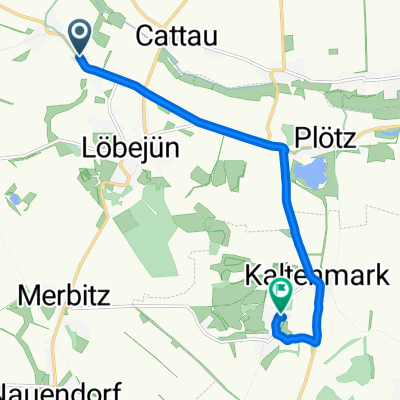 Plötzer Chaussee, Wettin-Löbejün nach Am Mühlteich, Petersberg