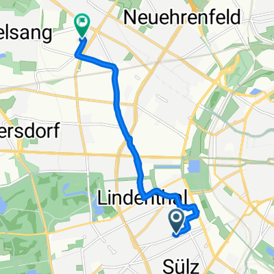 Lindenthal, Köln nach Silcherstraße, Köln