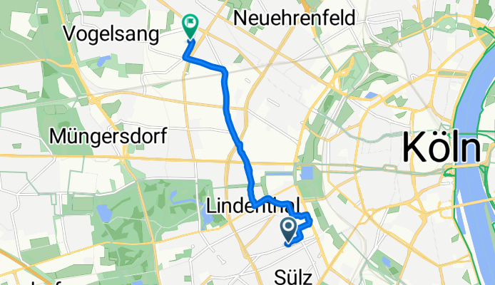 Lindenthal, Köln nach Silcherstraße, Köln