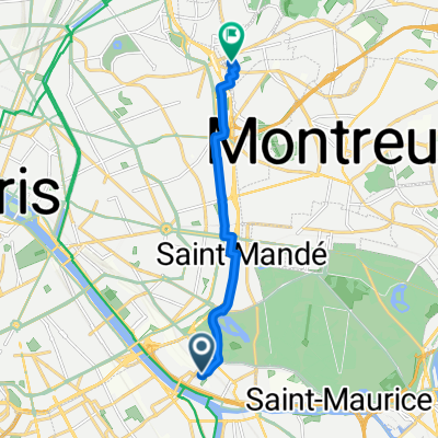 Rue du Président Kennedy, Charenton-le-Pont à Rue des Bruyères, Les Lilas