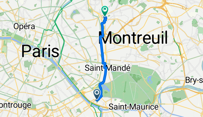 Rue du Président Kennedy, Charenton-le-Pont à Rue des Bruyères, Les Lilas