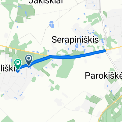 Vilties g., Kavoliškis to Vilties g., Kavoliškis