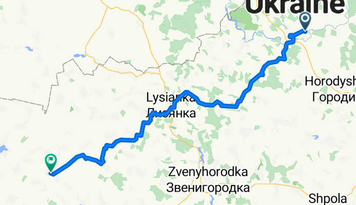 Корсунь - Моринці - Лисянка - Буки