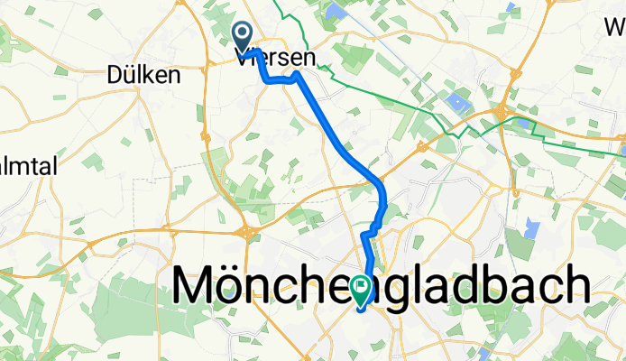 Dülkener Straße, Viersen to Blumenberger Straße, Mönchengladbach