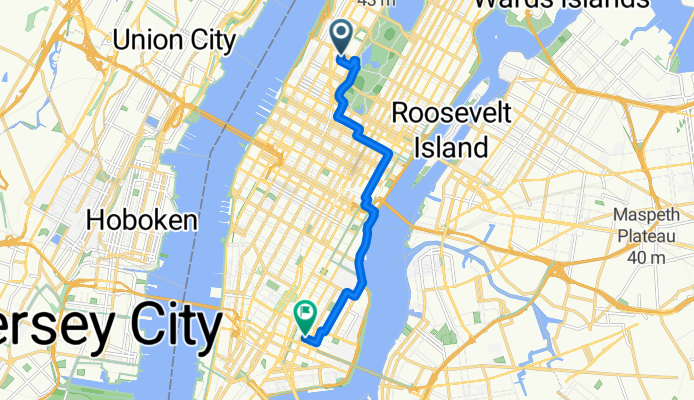 W 71st St, New York to Rivington St, New York