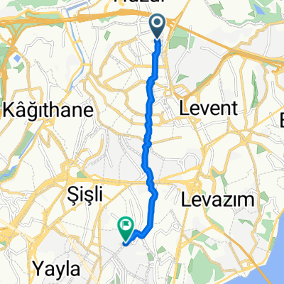 Ulubaş Cd., Kağıthane to Akkirman Sk., Şişli