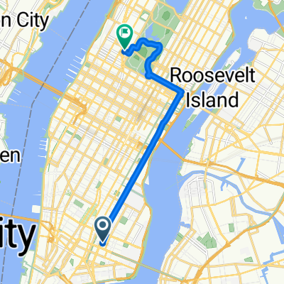 Orchard St, New York to W 64th St, New York