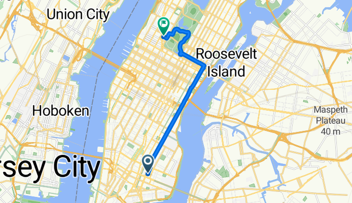 Orchard St, New York to W 64th St, New York