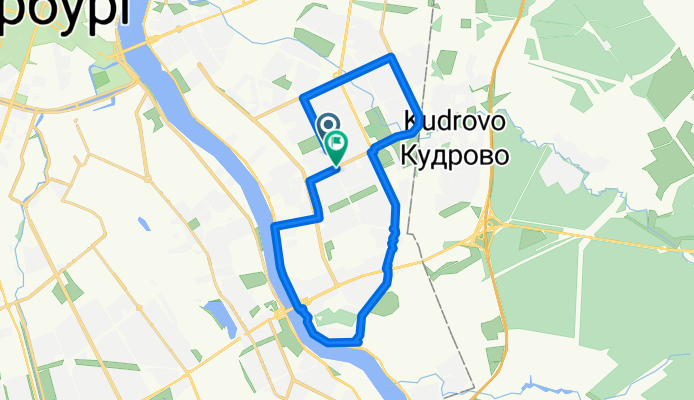 От Искровский проспект 22А до Искровский проспект 22А