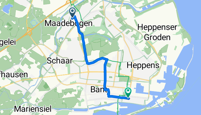 Marco-Polo-Straße, Wilhelmshaven nach Rheinstraße, Wilhelmshaven