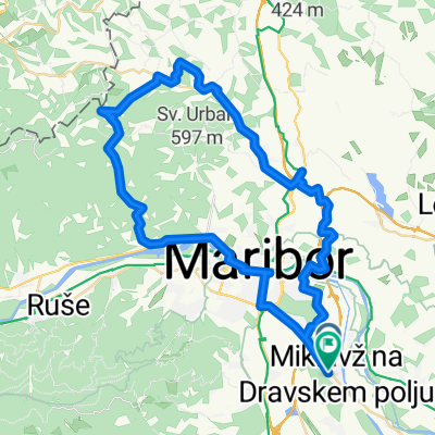 Route in Miklavž na Dravskem polju