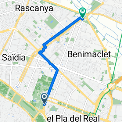 Carrer de Sant Pius V, Valencia naar Carrer Sarcet, Valencia