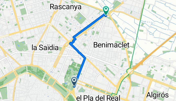 Carrer de Sant Pius V, Valencia naar Carrer Sarcet, Valencia