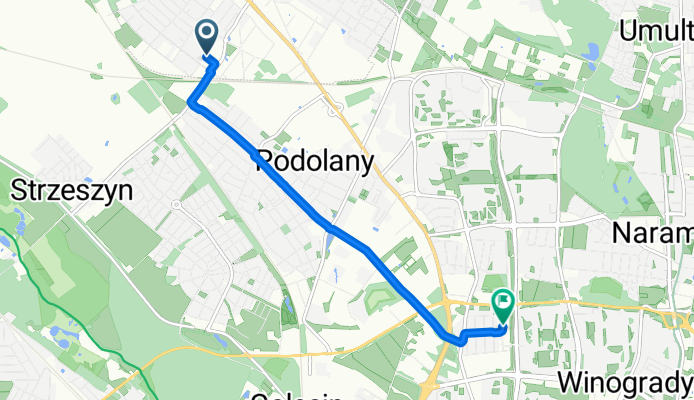 Jeżynowa, Suchy Las do Drużbickiego K, Poznań