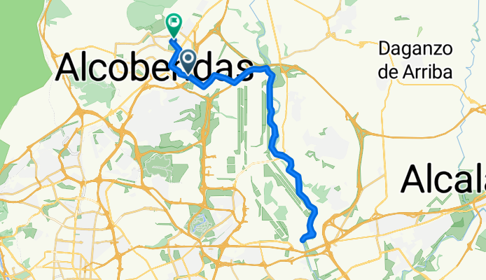 Route to Calle Lanzarote, San añaSebastián de los Reyes