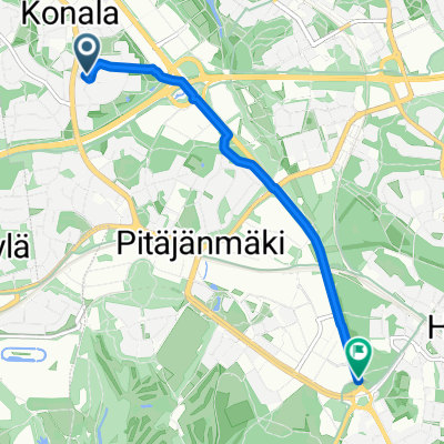 Vuorikummunpolku, Helsinki to Vihdintie, Helsinki