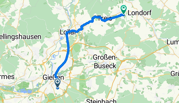 Erdkauter Weg, Gießen nach Allertshäuser Straße, Allendorf (Lumda)