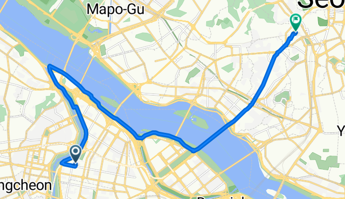 양평동3가, 서울특별시에서 충정로3가, 서울특별시까지