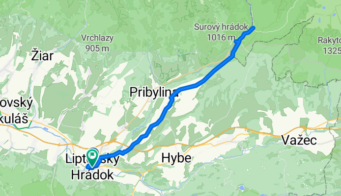 Belanská, Liptovský Hrádok to Slovenského Národného Povstania, Liptovský Hrádok