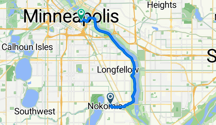 31st Ave S, Minneapolis to S Washington Ave, Minneapolis