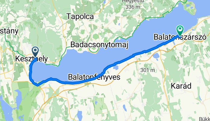 Tapolcai út, Keszthely - Radnóti Miklós utca, Balatonszárszó