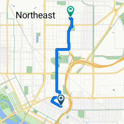 SE Ninth St, Minneapolis to NE Ulysses St, Minneapolis