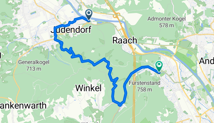 Radweg, Gratwein-Straßengel to Schloßplatz, Graz