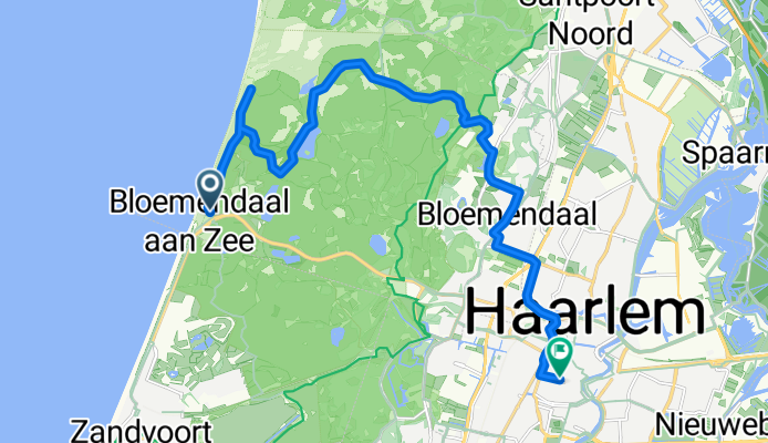 Parnassiaweg, Overveen nach Botermarkt, Haarlem
