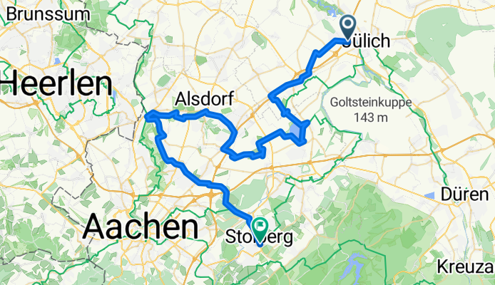 Tag 2 von Jülich bis Stolber 58Km