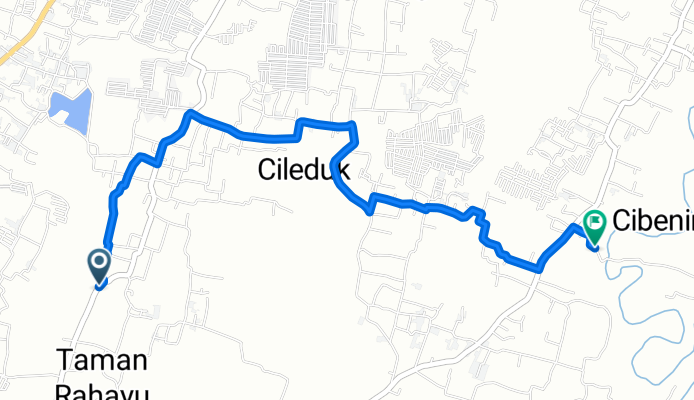 Jalan Cisaat Setu to Jalan Setu Cisaat