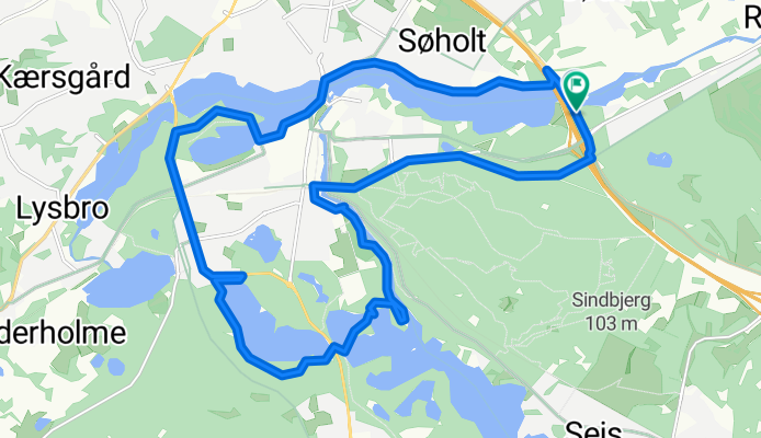 Østre Ringvej, Silkeborg до Østre Ringvej, Silkeborg