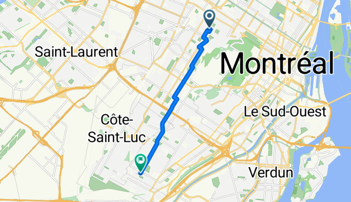 Av Outremont, Montréal à Av Fielding, Montréal