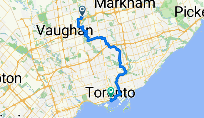 Leameadow Rd, Vaughan to Front St W, Toronto