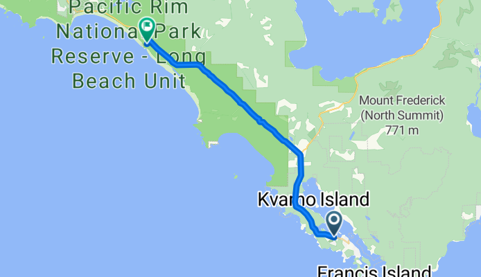 Seaplane Base Rd, Ucluelet to Green Point Park Access Rd, Alberni-Clayoquot