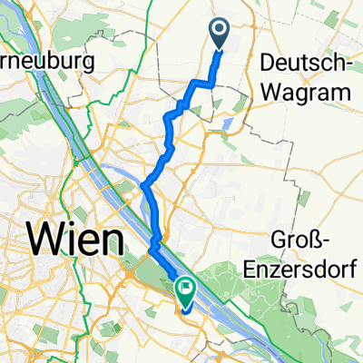 Westgasse 1, Gerasdorf nach 11. Haidequerstraße 6, Wien