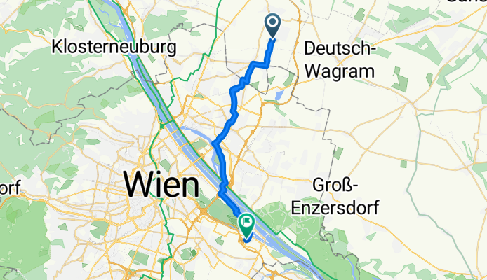 Westgasse 1, Gerasdorf nach 11. Haidequerstraße 6, Wien