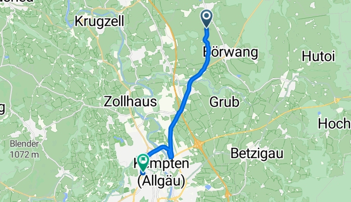 Ottisried, Haldenwang nach Haubensteigweg, Kempten (Allgäu)