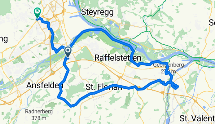 Ebelsberg-St Florian-Ennsdorf-donauradweg-Linz