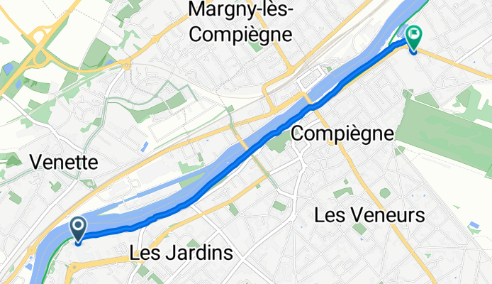 Quai du Clos des Roses, Compiègne à Rue du Lieutenant René Ducloux, Compiègne