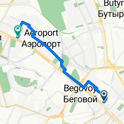 маршрут из Ленинградский проспект