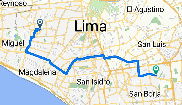 ruta de cercado a San Borja