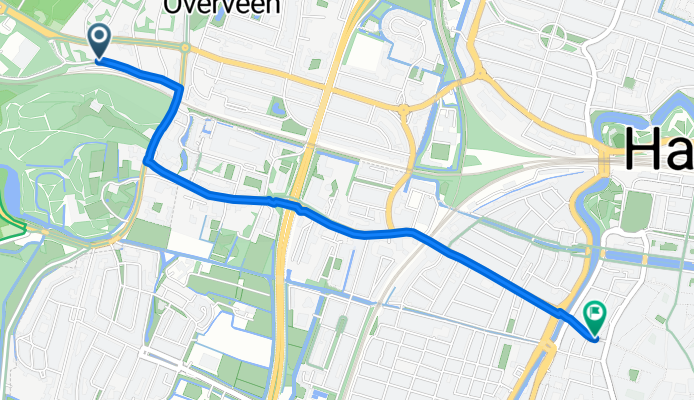 Tetterodeweg, Overveen nach Zijlstraat, Haarlem