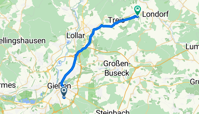 Erdkauter Weg, Gießen nach Allertshäuser Straße, Allendorf (Lumda)