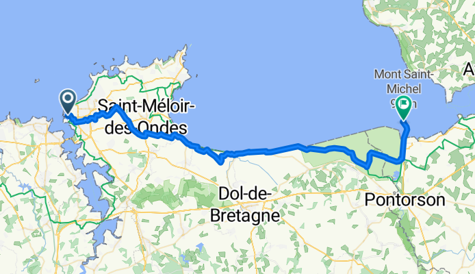 Terre-plein du Naye, Saint-Malo to Chemin des Remparts, Le Mont-Saint-Michel