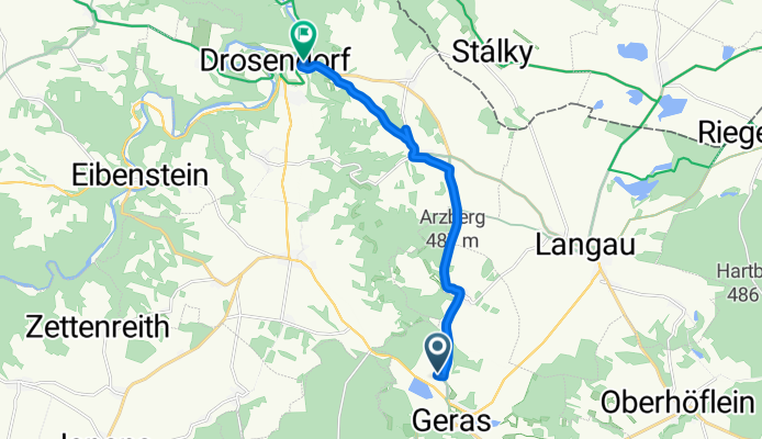 Bahnstraße, Geras nach Drosendorf Altstadt, Drosendorf-Zissersdorf