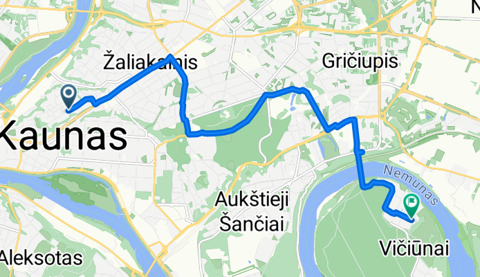 A. Mackevičiaus g., Kaunas to Jiezno g., Kaunas