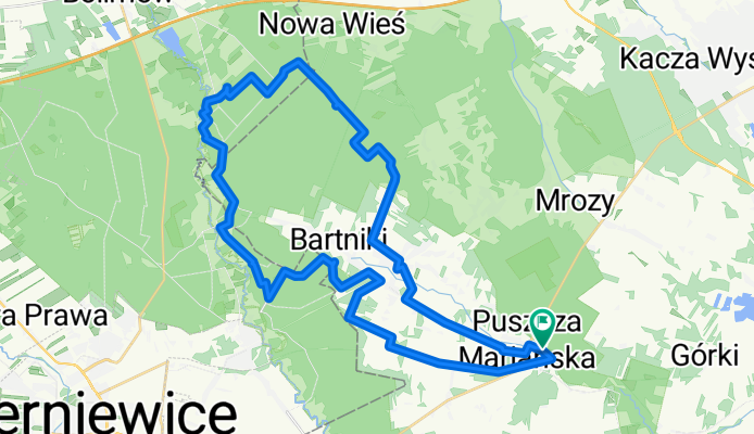 Króla J Sobieskiego, Puszcza Mariańska do Króla J Sobieskiego, Puszcza Mariańska