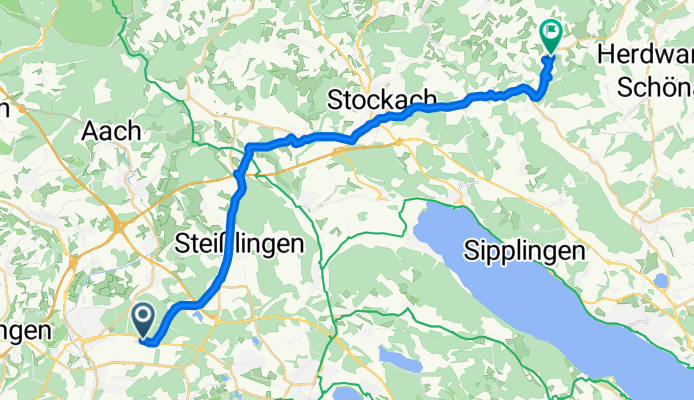 Radolfzeller Straße, Singen (Hohentwiel) nach Am Josenberg, Hohenfels